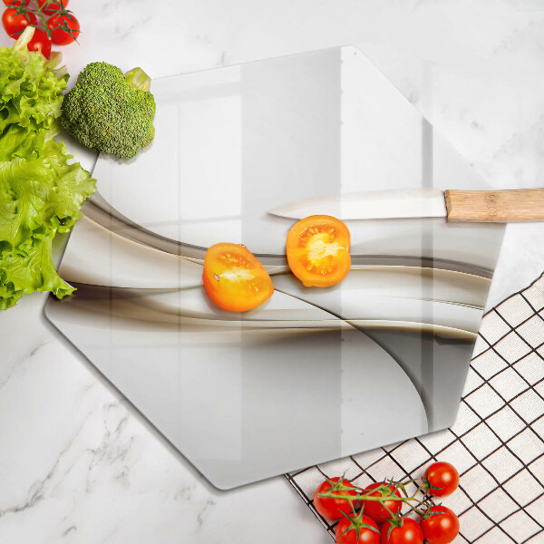 Kuchynská doska veľká zo skla Mäkké línie abstrakcie