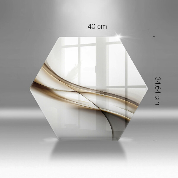 Kuchynská doska veľká zo skla Mäkké línie abstrakcie