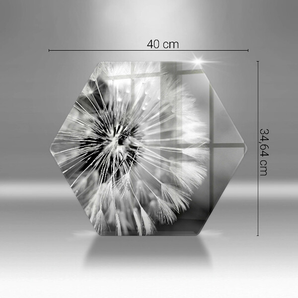 Kuchynská doska veľká zo skla Jemná púpava