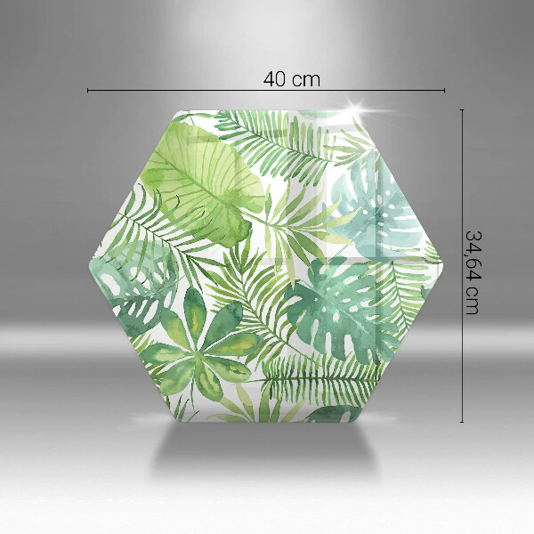 Kuchynská doska veľká zo skla Akvarelové boho listy