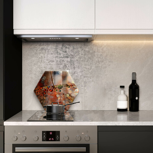 Kuchynská doska veľká zo skla Mokrá púpava