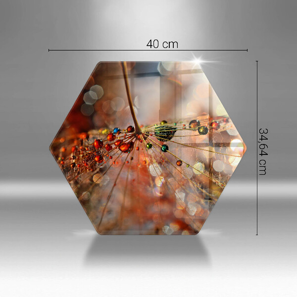 Kuchynská doska veľká zo skla Mokrá púpava