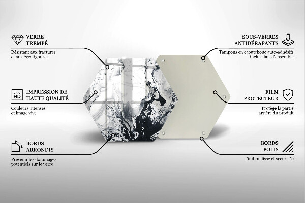 Kuchynská doska zo skla Atramentová abstrakcia