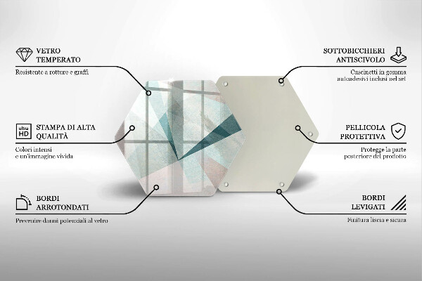 Kuchynská doska zo skla Ostrá abstrakcia