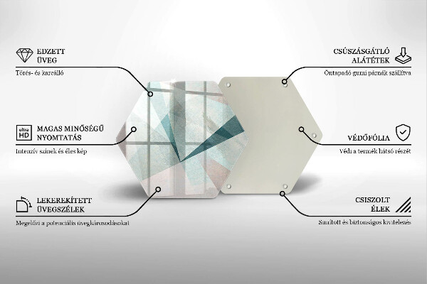 Kuchynská doska zo skla Ostrá abstrakcia