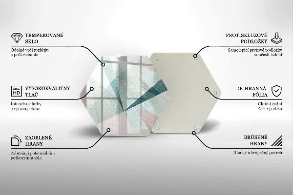 Kuchynská doska zo skla Ostrá abstrakcia