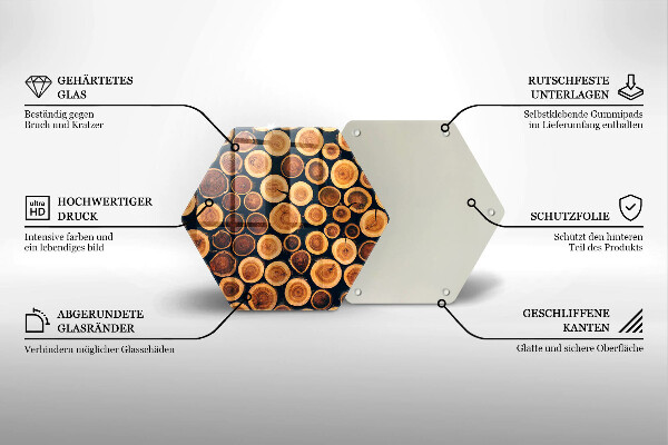Kuchynská doska zo skla Drevené pne stromov