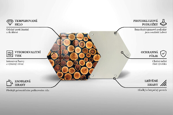 Kuchynská doska zo skla Drevené pne stromov
