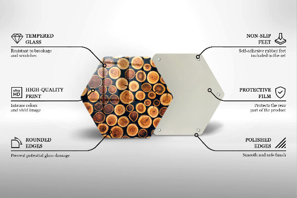 Kuchynská doska zo skla Drevené pne stromov