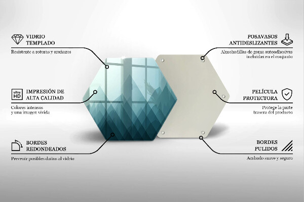 Kuchynská doska veľká zo skla Abstraktné hory