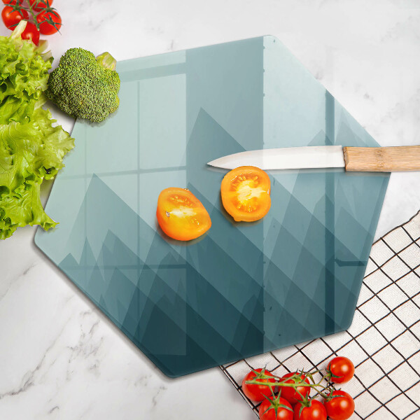 Kuchynská doska veľká zo skla Abstraktné hory