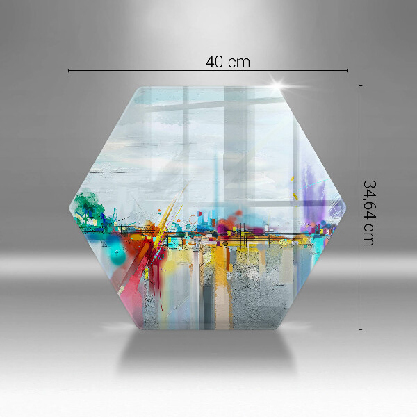 Kuchynská doska veľká zo skla Maľovaná abstrakcia