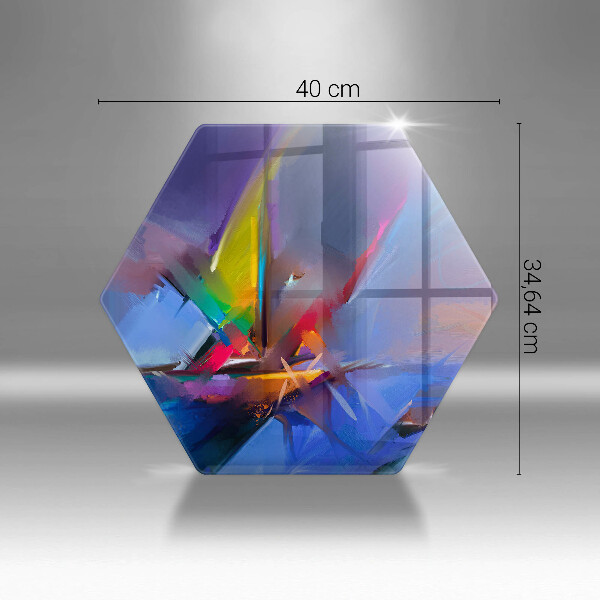 Kuchynská doska veľká zo skla Maľovaná abstrakcia