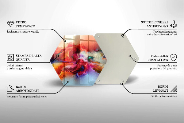 Kuchynská doska veľká zo skla Dymová abstrakcia