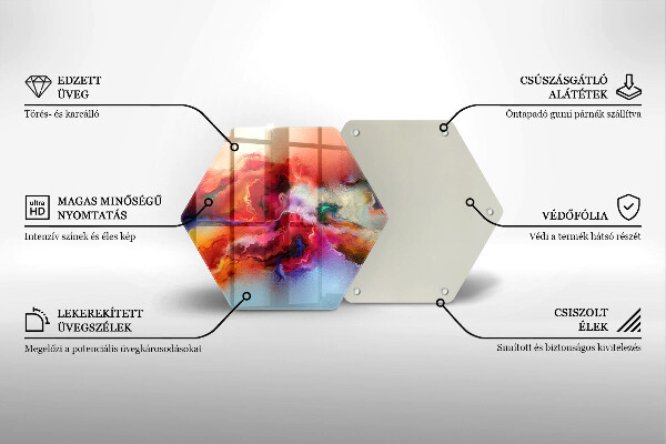 Kuchynská doska veľká zo skla Dymová abstrakcia