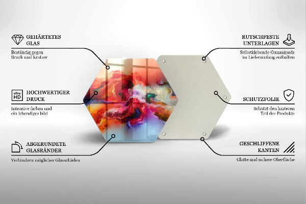 Kuchynská doska veľká zo skla Dymová abstrakcia