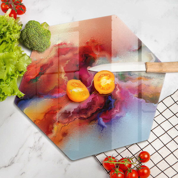 Kuchynská doska veľká zo skla Dymová abstrakcia