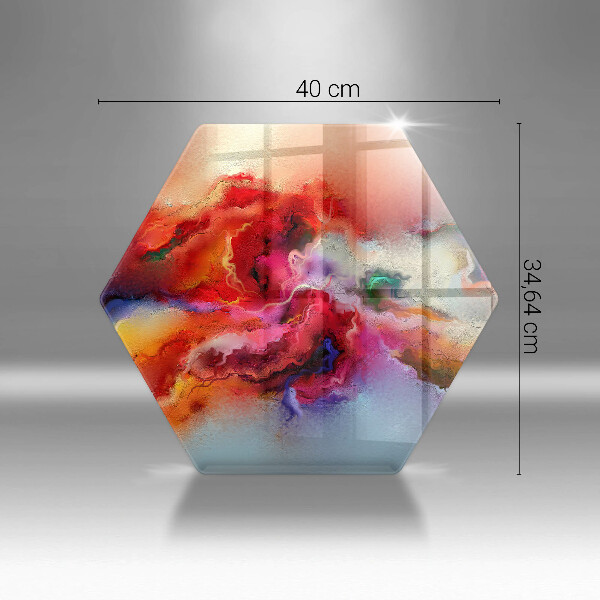 Kuchynská doska veľká zo skla Dymová abstrakcia