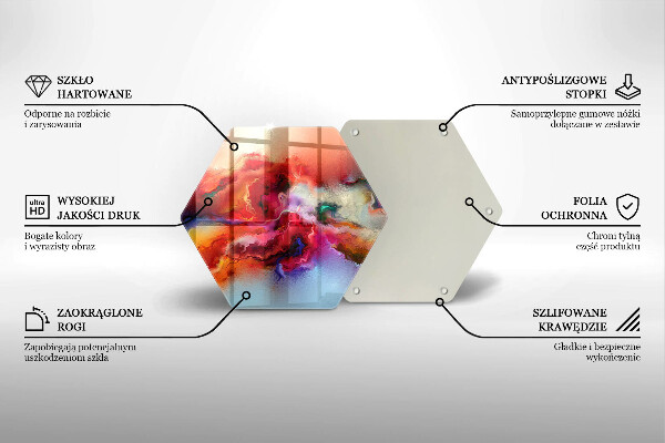 Kuchynská doska veľká zo skla Dymová abstrakcia