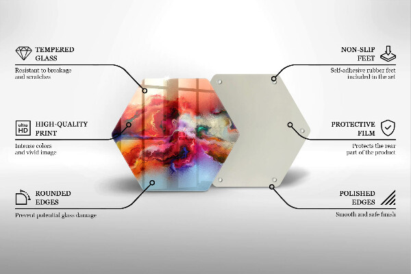 Kuchynská doska veľká zo skla Dymová abstrakcia