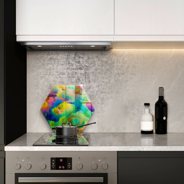 Kuchynská doska veľká zo skla Farebná abstrakcia