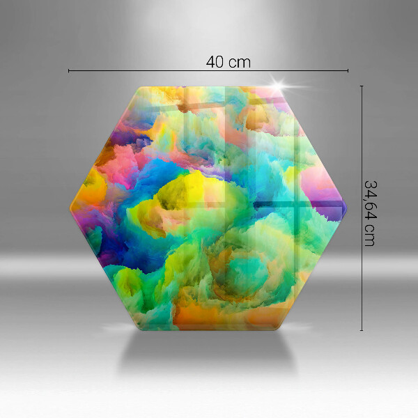 Kuchynská doska veľká zo skla Farebná abstrakcia