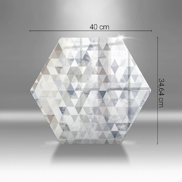 Kuchynská doska veľká zo skla Vzor trojuholníkov