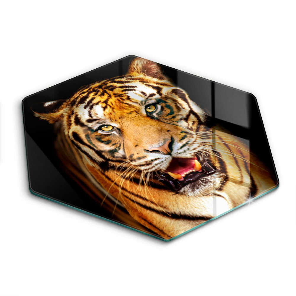 Kuchynská doska veľká zo skla Divoké zviera tiger
