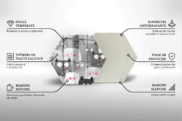 Kuchynská doska zo skla Ilustrácie mačky