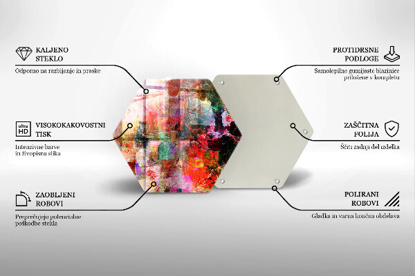 Kuchynská doska veľká zo skla Maľovanie abstrakcie