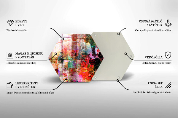 Kuchynská doska veľká zo skla Maľovanie abstrakcie