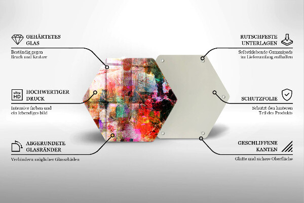 Kuchynská doska veľká zo skla Maľovanie abstrakcie