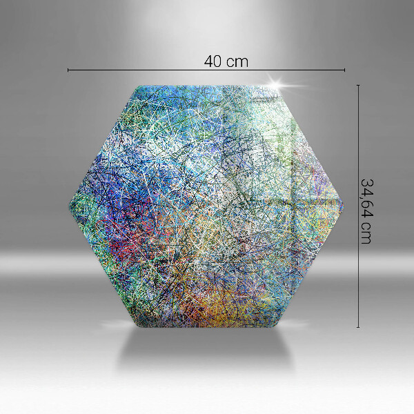 Kuchynská doska veľká zo skla Farebná čiarová abstrakcia