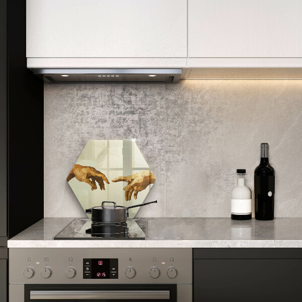 Kuchynská doska veľká zo skla Stvorenie Adamových rúk