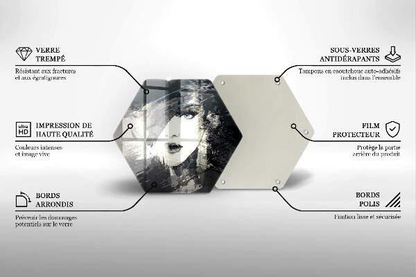 Kuchynská doska veľká zo skla Maľba ženy