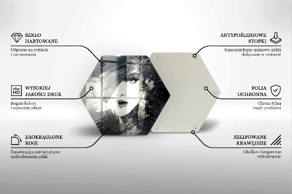 Kuchynská doska veľká zo skla Maľba ženy