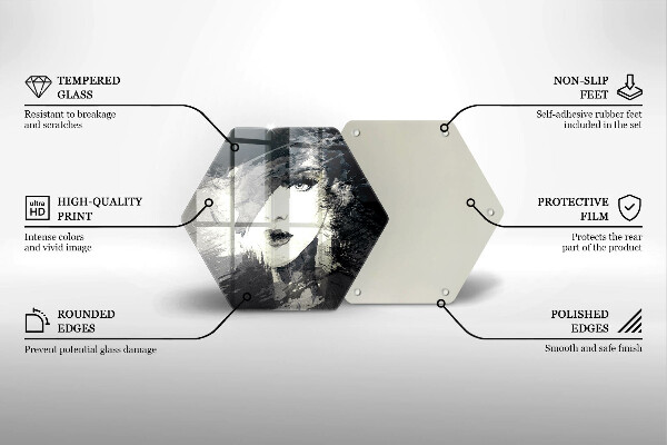 Kuchynská doska veľká zo skla Maľba ženy