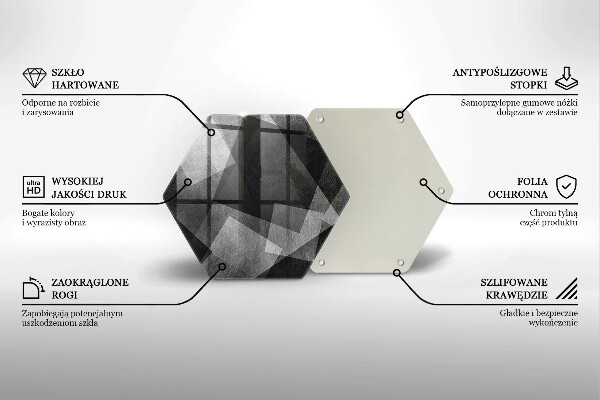 Kuchynská doska zo skla Geometrická abstrakcia