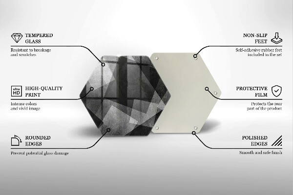 Kuchynská doska zo skla Geometrická abstrakcia