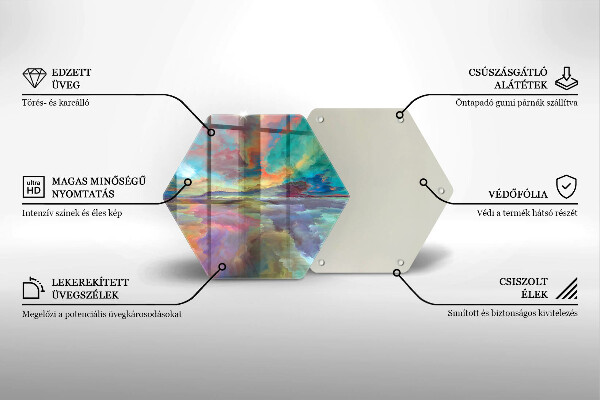 Kuchynská doska zo skla Farebná obloha