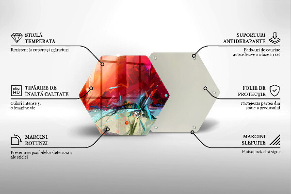 Kuchynská doska zo skla Maľovaná abstrakcia