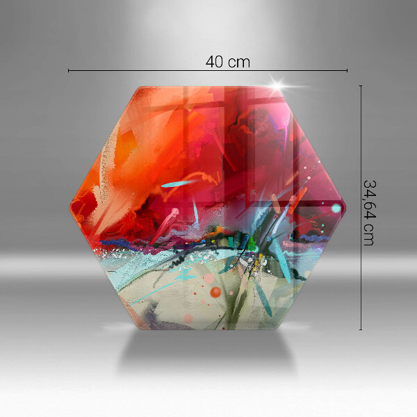 Kuchynská doska zo skla Maľovaná abstrakcia