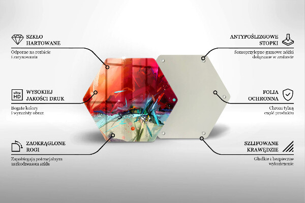 Kuchynská doska zo skla Maľovaná abstrakcia