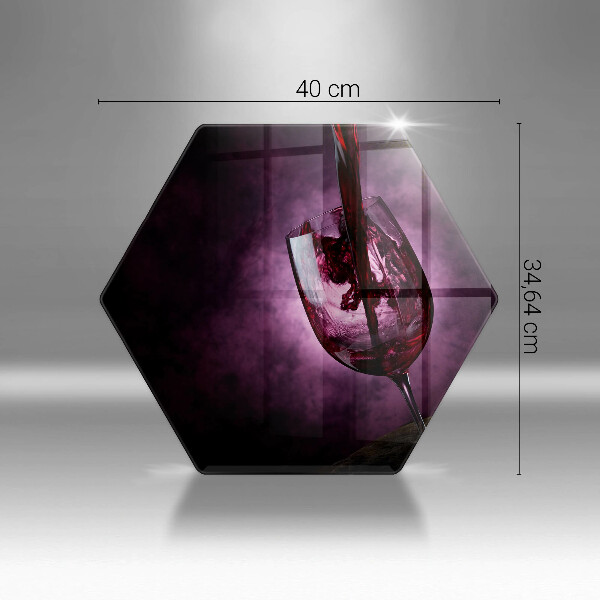 Kuchynská doska veľká zo skla Pohár vína
