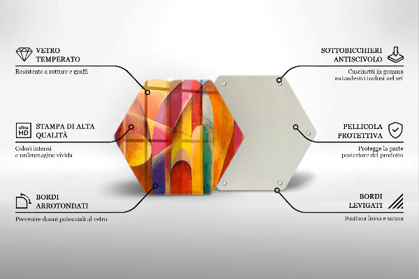 Kuchynská doska zo skla Farebná abstrakcia