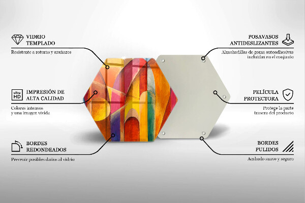 Kuchynská doska zo skla Farebná abstrakcia
