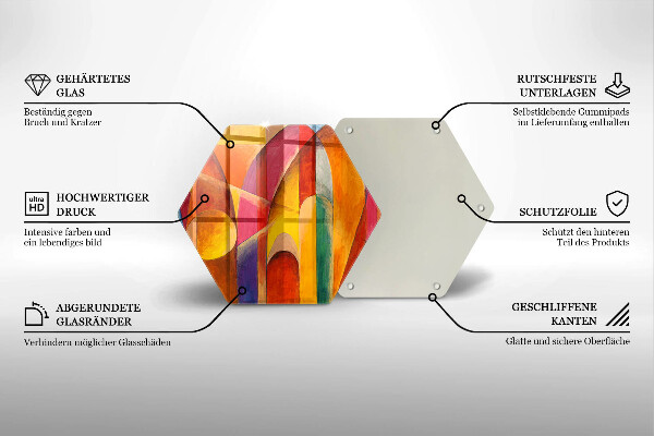Kuchynská doska zo skla Farebná abstrakcia