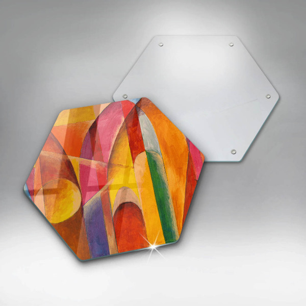 Kuchynská doska zo skla Farebná abstrakcia