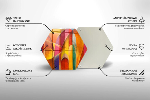 Kuchynská doska zo skla Farebná abstrakcia