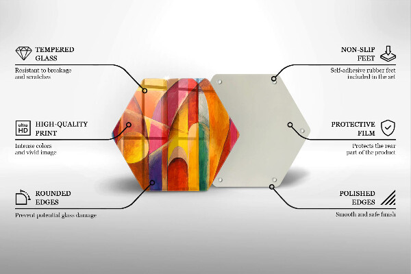 Kuchynská doska zo skla Farebná abstrakcia